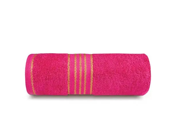 Ręcznik Łazienkowy 70x140 Tiwano Fuksja ze Złotą Bordiurą – Połączenie Stylu i Wygody