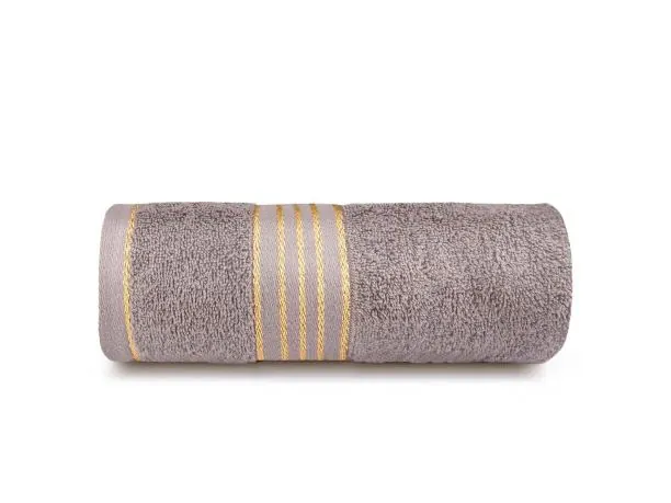 Ręcznik Kąpielowy 70x140 Tiwano Grafit ze Złotą Bordiurą – Połączenie Stylu i Wygody