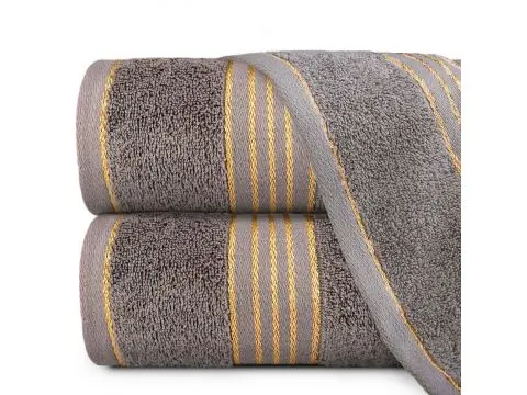 Ręcznik Kąpielowy 70x140 Tiwano Grafit ze Złotą Bordiurą – Połączenie Stylu i Wygody