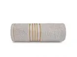 Ręcznik 50x90 bawełniany do twarzy Tiwano jasny popiel ze złotą bordiurą