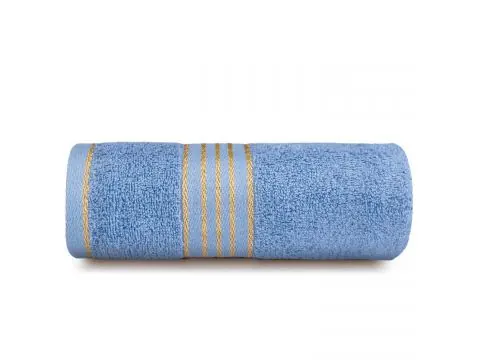 Ręcznik Łazienkowy 70x140 Tiwano Niebieski ze Złotą Bordiurą – Połączenie Stylu i Wygody