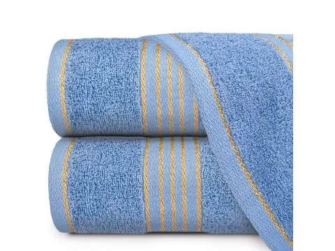 Ręcznik Łazienkowy 70x140 Tiwano Niebieski ze Złotą Bordiurą – Połączenie Stylu i Wygody