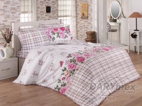 Pościel z bawełny Premium 200x220 Rosemary Red