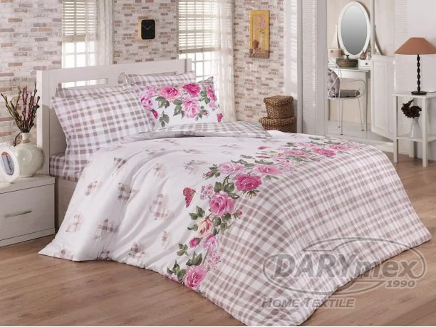 Pościel z bawełny Premium 200x220 Rosemary Red