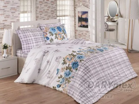 Pościel bawełniana Premium 160x200 Rosemary Blue