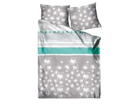 Pościel z satyny bawełnianej Kwitnąca Mięta 220x200 Greno Gold Line