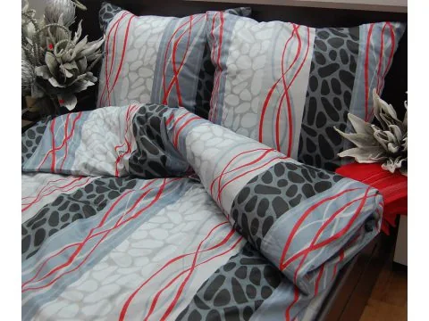 Pościel satynowa 160x200 Wąż szary