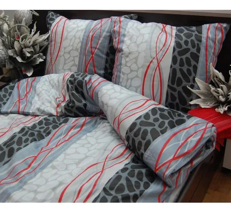 Pościel satynowa 160x200 Wąż szary