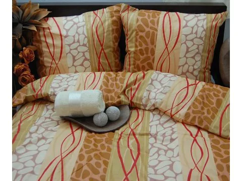 Pościel satynowa 160x200 Wąż brąz