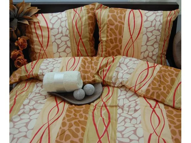 Pościel satynowa 160x200 Wąż brąz