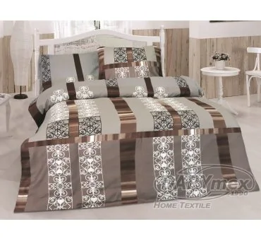 Pościel satynowa 140x200 Mira Brown