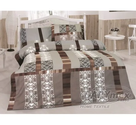 Pościel satynowa 140x200 Mira Brown