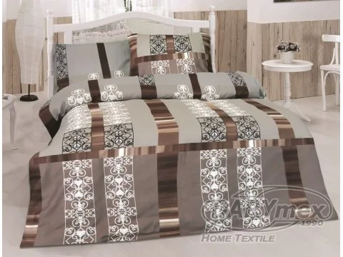 Komplet pościeli satynowej 200x220 Mira Brown