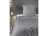 Pościel z makosatyny 140x200 jasnoszara z białą lamówką – nowoczesna elegancja i komfort snu