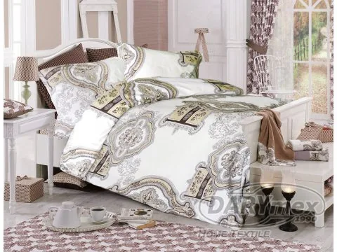 Komplet pościeli satynowej 180x200 Noble Beige