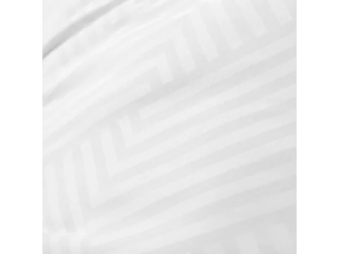 Nowy Pościel Adamaszkowa 160x200 Biała Premium – Wzór w Jodełkę Herringbone
