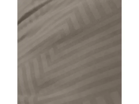 Pościel Adamaszkowa 160x200 Taupe – Ciemny Beż Wzór zygzakowaty geometryczny