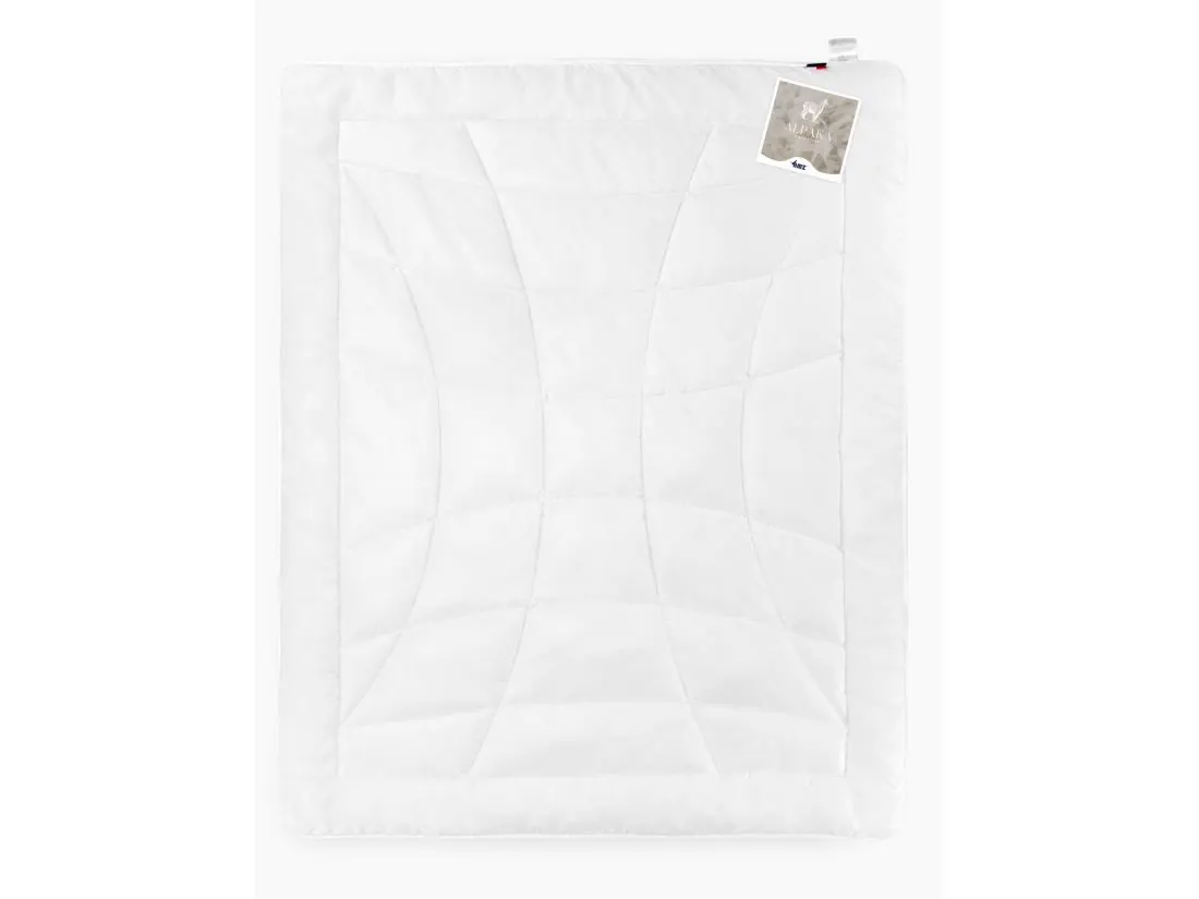 Ekskluzywna kołdra letnia z wełny alpaki AMZ Alpaka 155x200 Light, 100% naturalne wypełnienie bez lanoliny, termoregulacja.