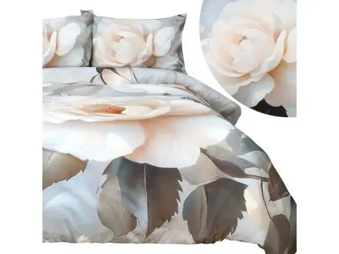 Pościel z Motywem Róż 3D – Stylowa Pościel Satynowa Premium 180x200