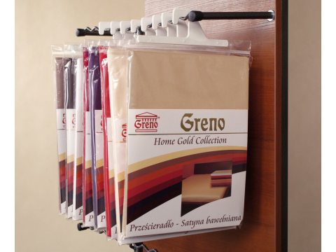Prześcieradło satynowe 220x210  Beż jasny  Greno Prześcieradło satynowe 220x210  Beż jasny  Greno