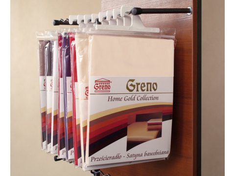 Prześcieradło satynowe 220x210  Krem  jasny  Greno Prześcieradło satynowe 220x210  Krem  jasny  Greno