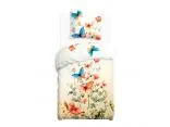 Kolorowa pościel satynowa premium 140x200 motyle kwiaty – boho styl