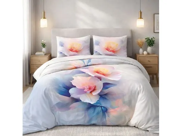 Pościel Satynowa Różowe Magnolie 180x200 – Romantyczny Wzór
