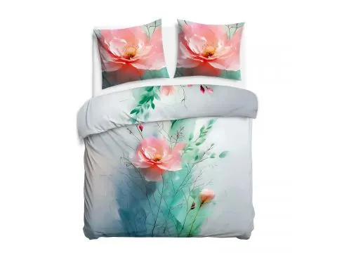 Pościel Satynowa Różowe Magnolie 180x200 – Odkryj Magię Poranka