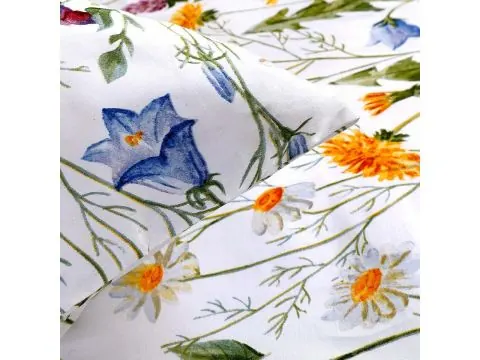 Pościel Satynowa 140x200 w Maki i Chabry Sielski Poranek