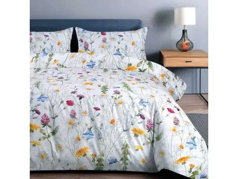 Pościel Satynowa 220x200 w Maki i Chabry Sielski Poranek - SlodkieSny