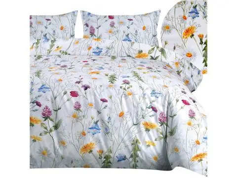 Pościel Satynowa 160x200 w Maki i Chabry Sielski Poranek - SlodkieSny