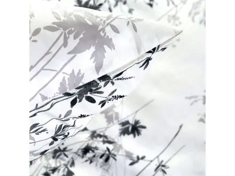 Pościel satynowa trawy szaro-czarne 140x200 delikatny wzór SlodkieSny