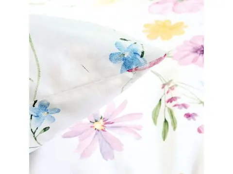 Pościel satynowa 140x200 stokrotki prowansalski wzór SlodkieSny