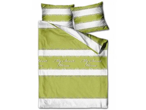 Komplet pościeli satynowej My Sweet Home 220x200 Gold Line Greno