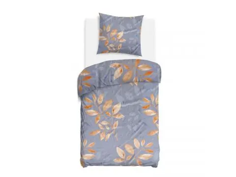 Pościel Bawełniana 140x200 Błękitne Liście Eukaliptusowe