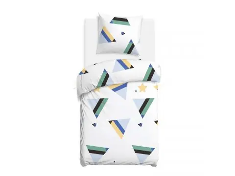 Pościel z Bawełny 140x200 - Geometryczne Trójkąty