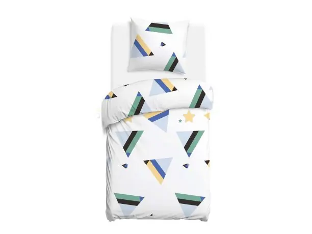Pościel z Bawełny 140x200 - Geometryczne Trójkąty