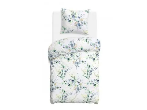 Pościel Bawełniana Eukaliptus Liście 140x200 – Sypialnia Skandynawska