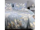 Pościel Bawełniana 180x200 Błękitny Eukaliptus