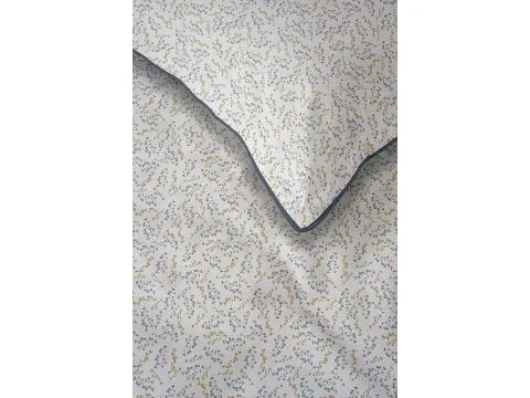 Pościel z Perkalu 220x200 Jasna w Drobny Wzór z Lamówką + Torba