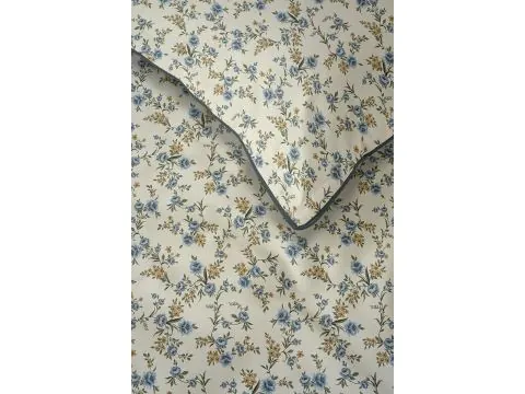 Pościel Perkalowa 220x200 Lame Percale – Niebieska Łączka Lamówka