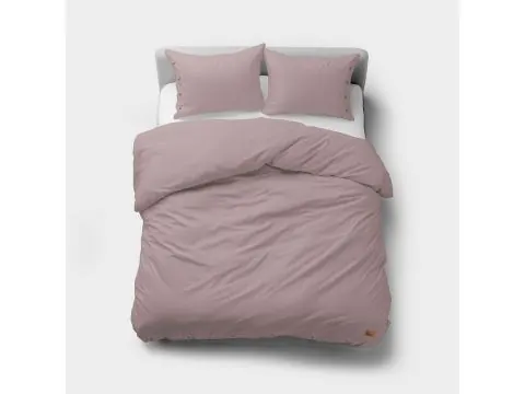 Pościel z Bawełny 220x200 z Ozdobnymi Guzikami - Bez Prasowania Różowy