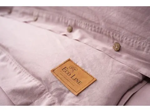 Pościel z Bawełny 220x200 z Ozdobnymi Guzikami - Bez Prasowania Różowy