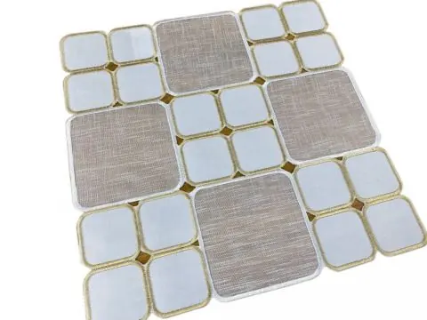 Serwetka Biało-Kremowa 30x30 Satyna i Tiul – Haftowana