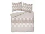 Pościel bawełniana 180x200 beżowa plecionka taupe – 100% bawełna