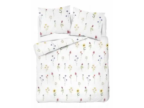 Pościel bawełniana 180x200 kwiatowa łąka – 100% bawełna