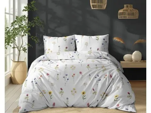 Pościel bawełniana 220x200 kwiatowa łąka – 100% bawełna