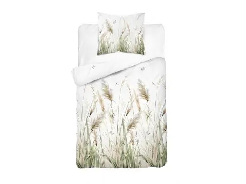 Pościel bawełniana 140x200 trawy pampasowe – 100% bawełna