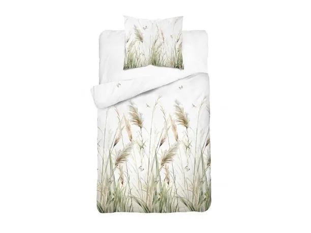 Pościel bawełniana 140x200 trawy pampasowe – 100% bawełna