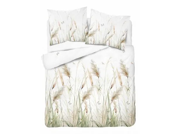 Pościel bawełniana 180x200 trawy pampasowe – 100% bawełna